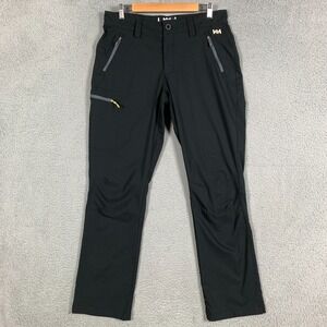 Helly Hansen Jotun Hiking Pants Men's 32x32 Black Soft Shell Stretch Zip Pockets